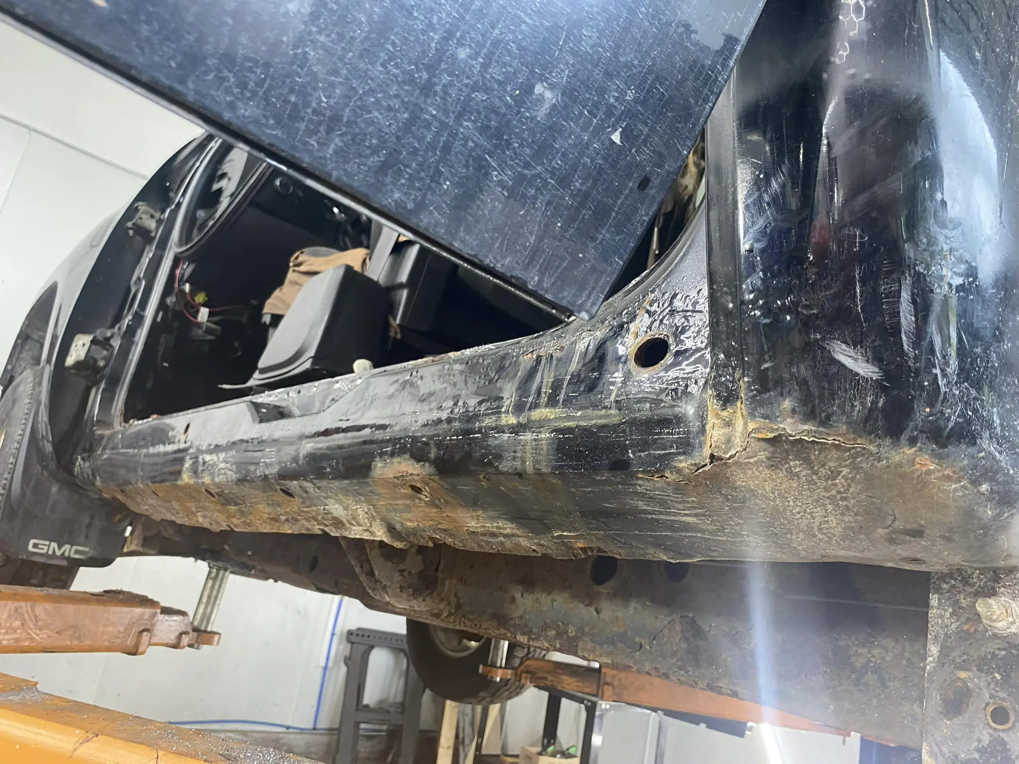 Before picture of Rocker Panel Rust Repair services at Reflections Auto Care in Auburn Maine