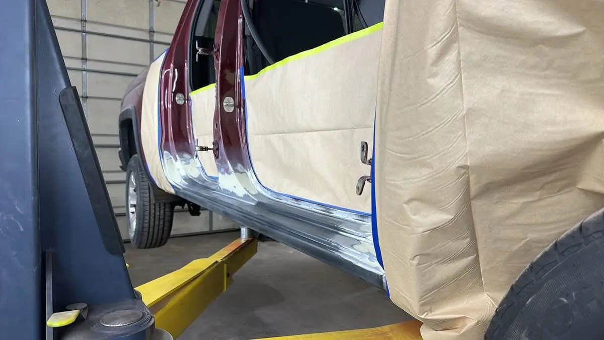 Rust Repair services in progress at Reflections Auto Care in Auburn Maine