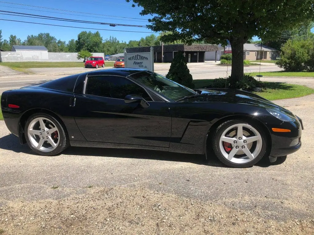 sports car after professional detailing
